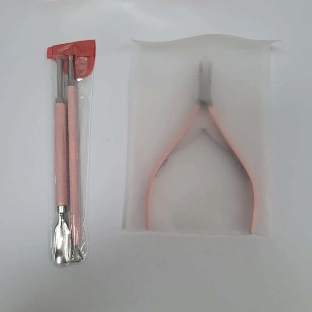New Makartt Nail Artiste Cuticle‎ Cutter Pusher Tool Set Pink
